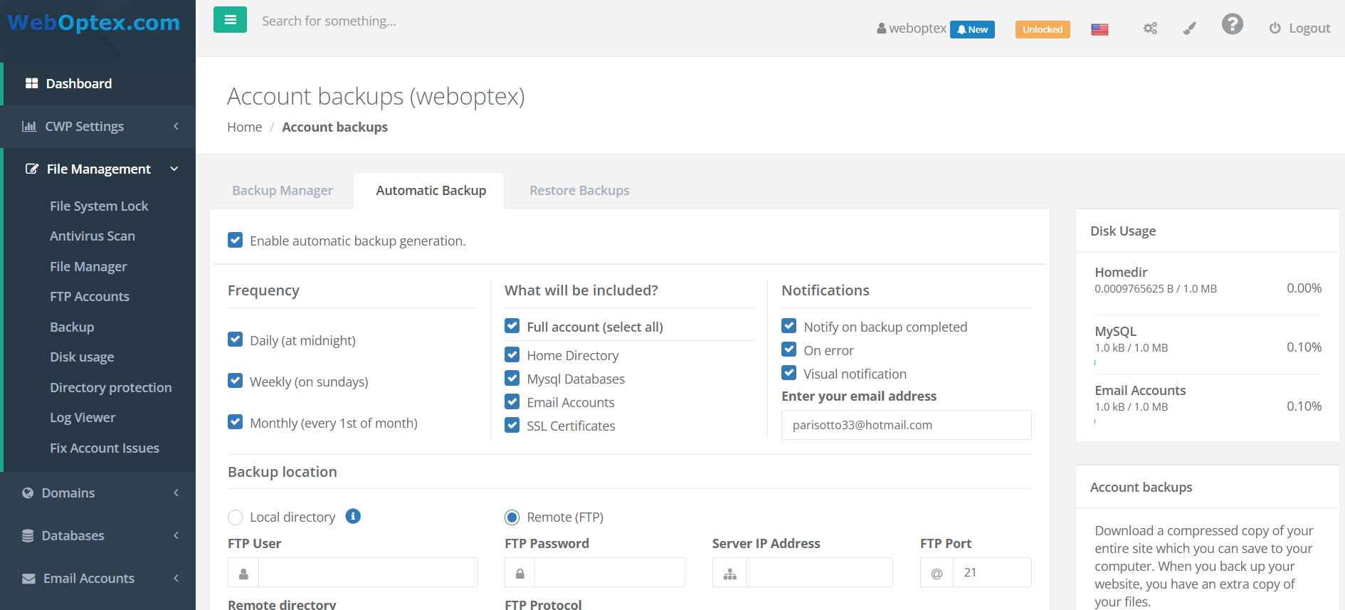 WebOptex.com File Manager